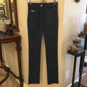 NWT~CHLOE Blue Denim Jeans w/ Chain Size 34/US Size 2 Made in France-Retail $395